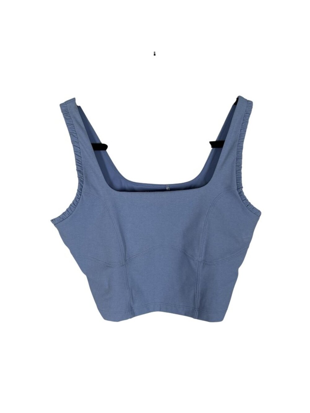 Travis Mathew Women M Heather Cornflower Blue Itโs A Date Moveknit Crop Tank NWT